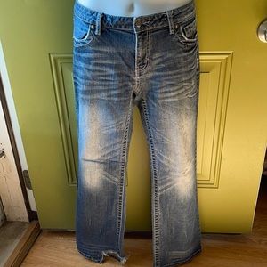 Harley Davidson Boot Cut Riding Blue Cotton Jeans Size 12